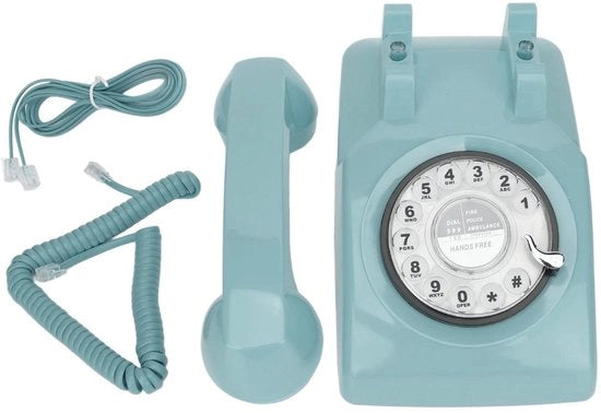 Telefono da scrivania Retro - Suono meccanico - Manopola - Modalità handsfree - Design antico - Progettazione elegante europea/ americana - Telefono retro