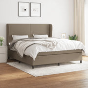 Giroletto a Molle con Materasso Tortora 180x200 cm in Tessuto 3127825
