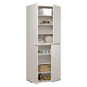 Arro, Armadio Multiuso Grande 7 Ripiani Made in Italy, 80x195h cm Grigio Chiaro