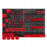 Pannello portautensili da parete KADAX per officina, 116x78 cm, 12 vassoi, 40 supporti, garage.