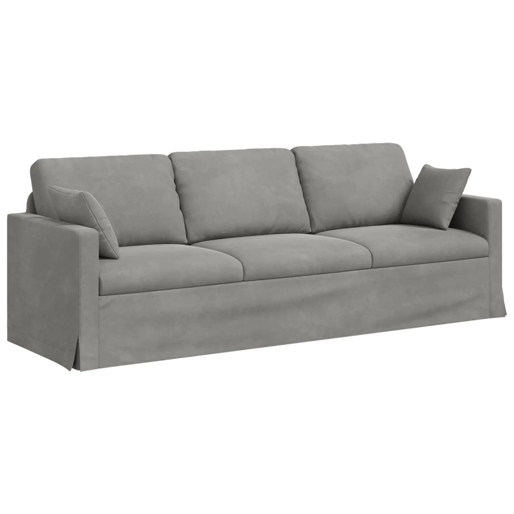 Set di divani 2 pcs Grigio chiaro 228 x 78 x 80 cm Velluto 3407625