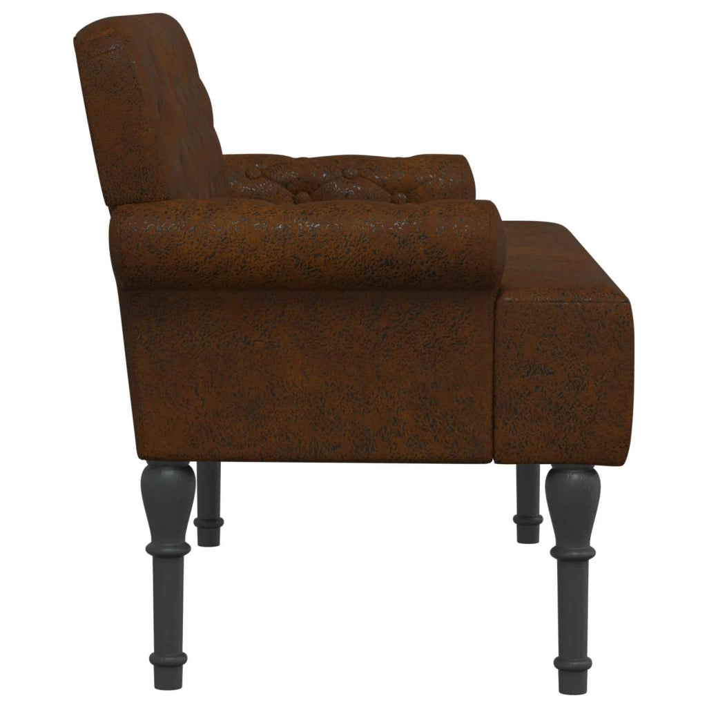 Loveseat con bottoni imbottiti Marrone 120 x 65 x 78 cm 42041839