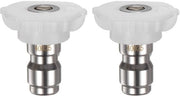Set di 2 punte per getto ad alta pressione per estremità di getto a 40 gradi, con connessione rapida 1/4 pollici e apertura di 1 mm, per getto ad alta pressione con mondotubo in acciaio inossidabile.