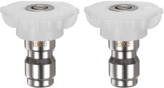 Set di 2 punte per getto ad alta pressione per estremità di getto a 40 gradi, con connessione rapida 1/4 pollici e apertura di 1 mm, per getto ad alta pressione con mondotubo in acciaio inossidabile.