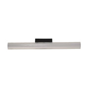 Applique bagno Linea tubo 45cm nera vetro LED CCT IP44