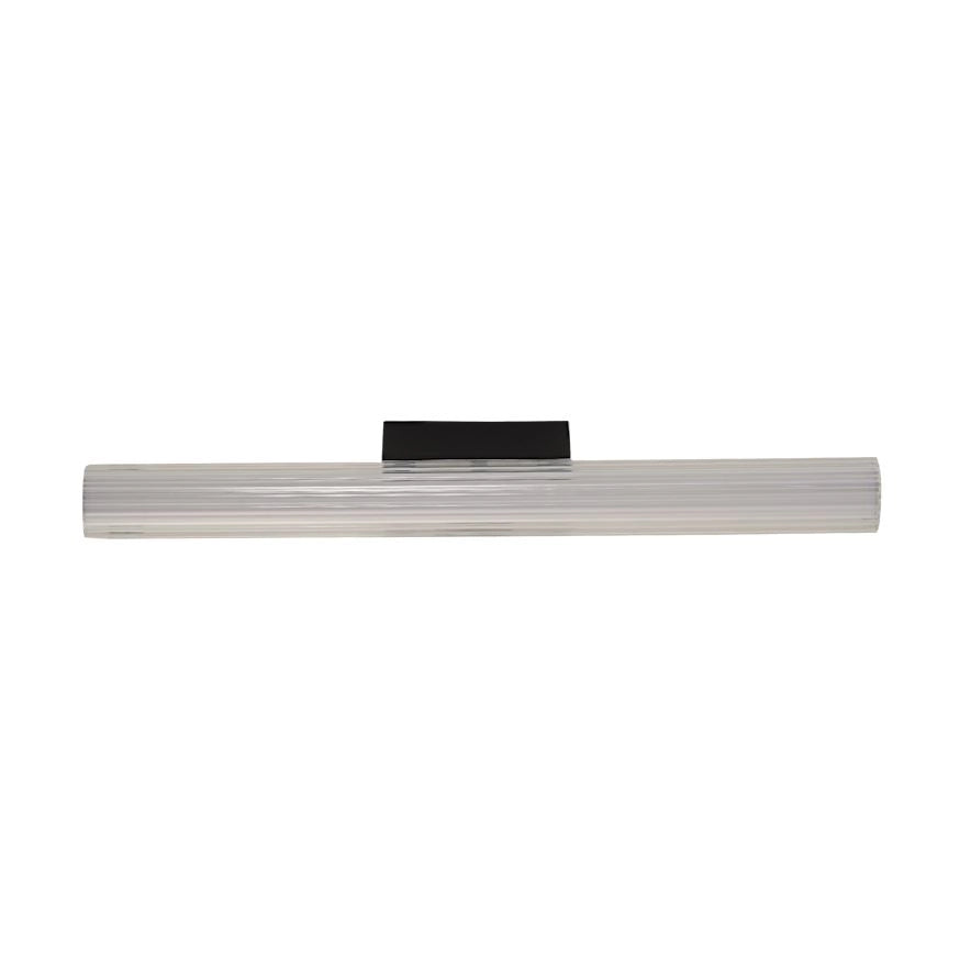 Applique bagno Linea tubo 45cm nera vetro LED CCT IP44