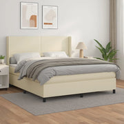 Giroletto a Molle con Materasso Crema 180x200 cm in Similpelle 3132395