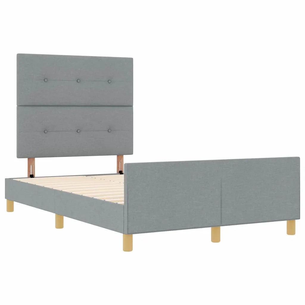 Struttura del letto Grigio chiaro 120 x 200 cm Tessuto 3344718