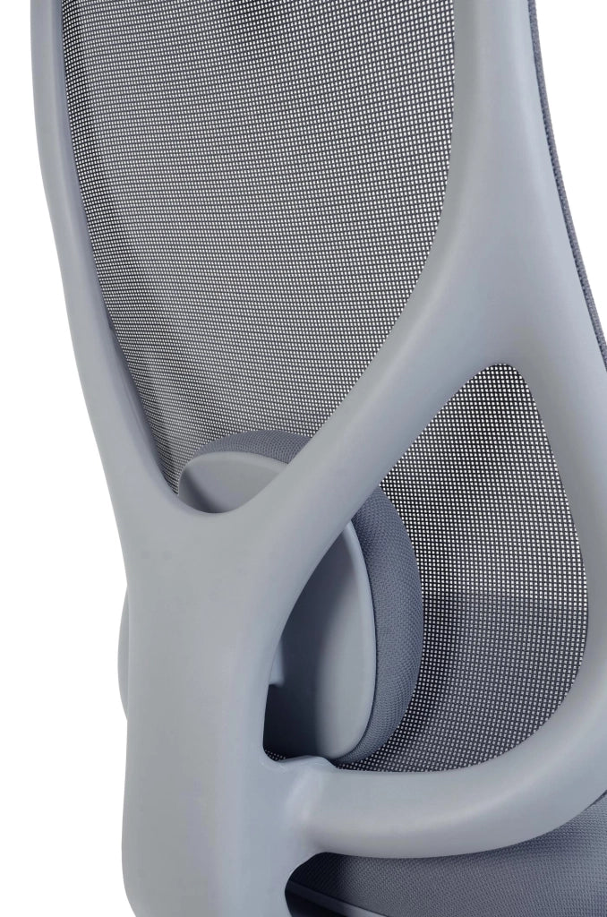 Sedia studio Hispanohogar altezza regolabile in tessuto gris