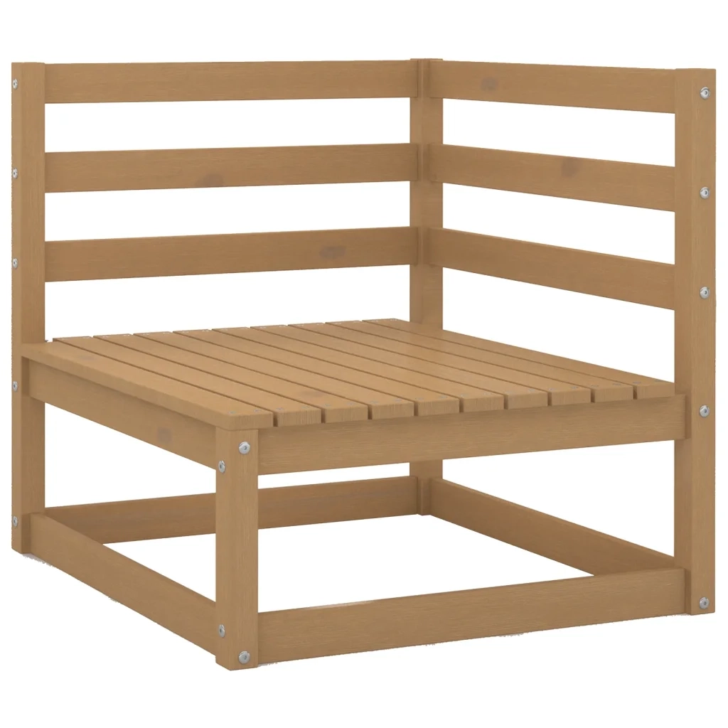 Set Salotto da Giardino 10pz Marrone Ambra Legno Massello Pino 3075797