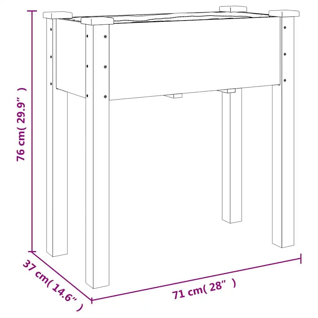 Fioriera Ruote e Fodera-Vaso Mobile-Contenitore per Piante Grigia 71x37x80cm Legno Massello Abete