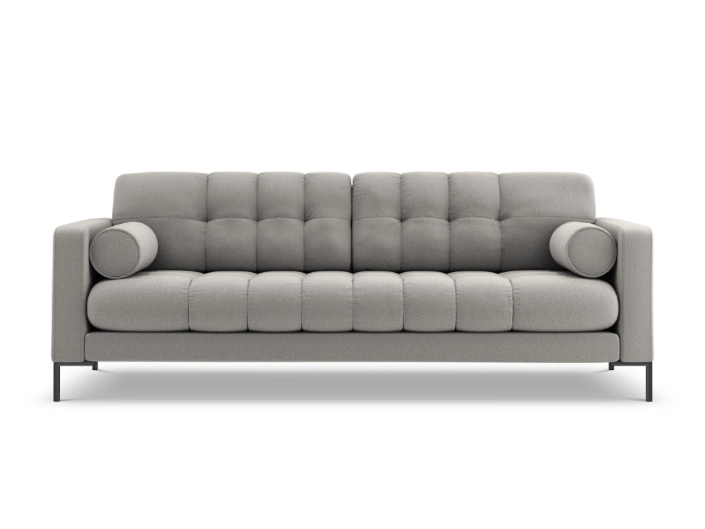 Cosmopolitan Design - Divano "Bali" 4 posti in tessuto strutturato grigio chiaro 