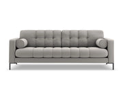 Cosmopolitan Design - Divano "Bali" 4 posti in tessuto strutturato grigio chiaro 