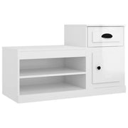 Scarpiera | Mobile per scarpe Bianco Lucido 100x42x60 cm in Legno Multistrato