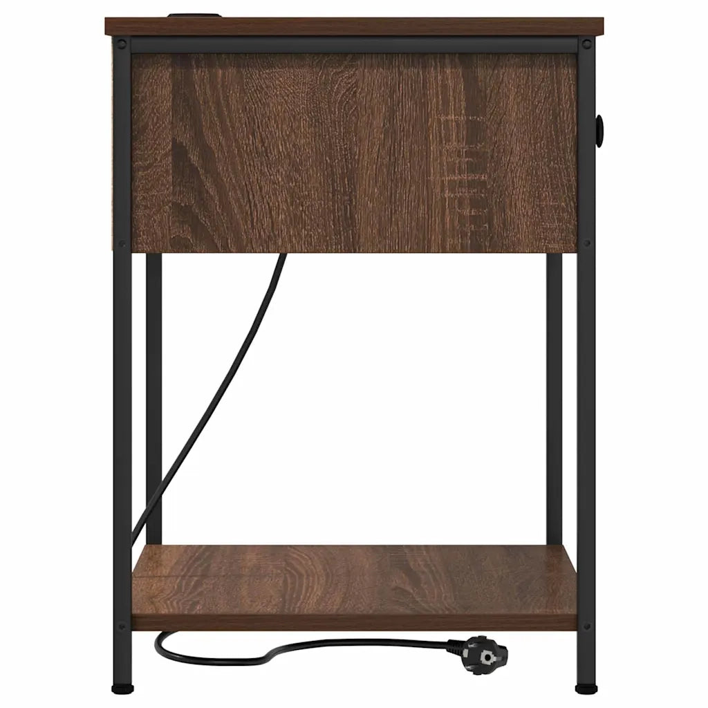 Armadio da Notte con cassetto Rovere Marrone 42 x 41 x 56 cm 859428