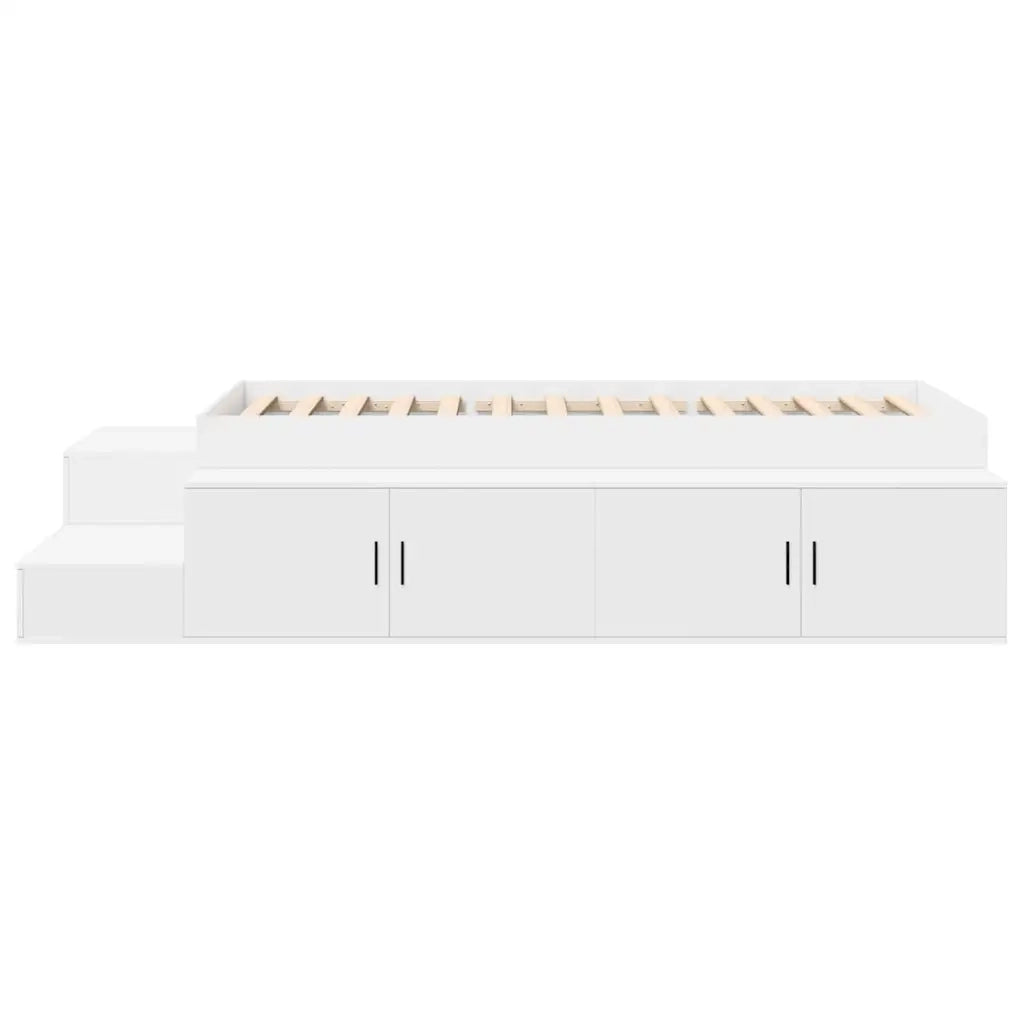 Struttura letto con contenitore Bianco 75 cm Legno multistrato 3335589