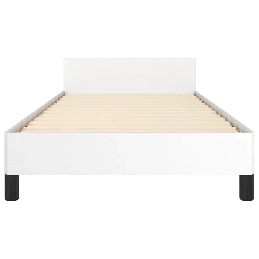 Giroletto con Testiera Bianco 100x200 cm in Similpelle