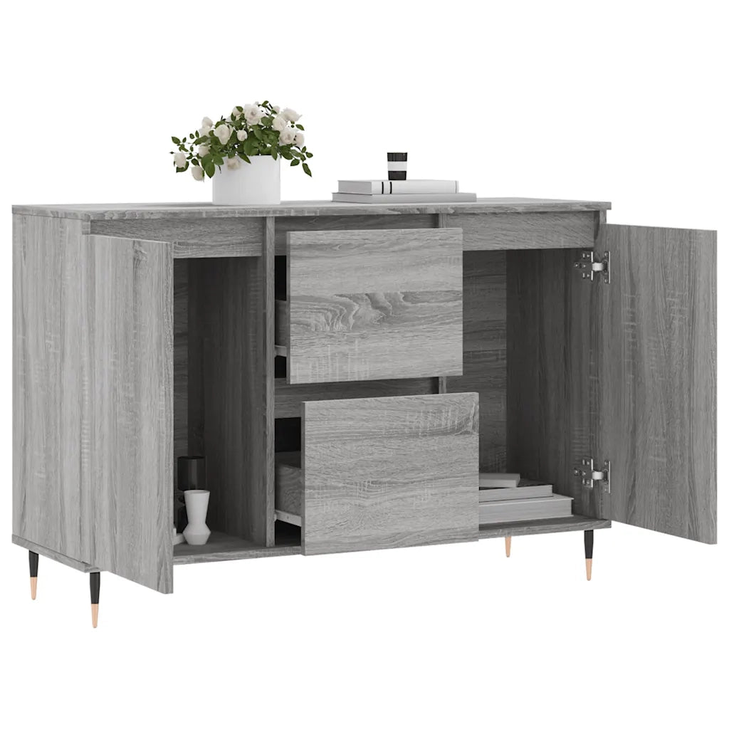 Credenza Grigio Sonoma 101,5x35x70 cm in Legno Multistrato 827202