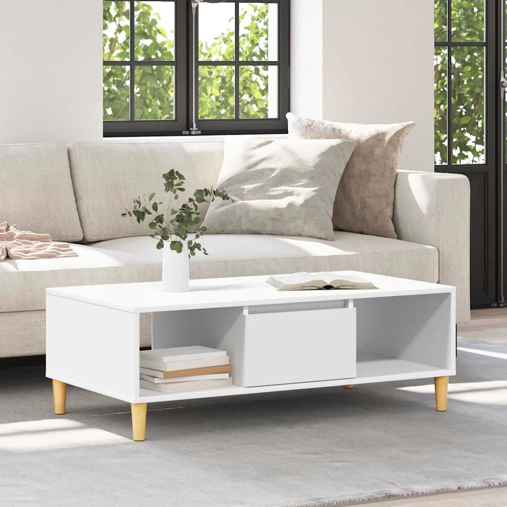 vidaXL Tavolino da salotto Bianco 102 x 55 x 35 cm