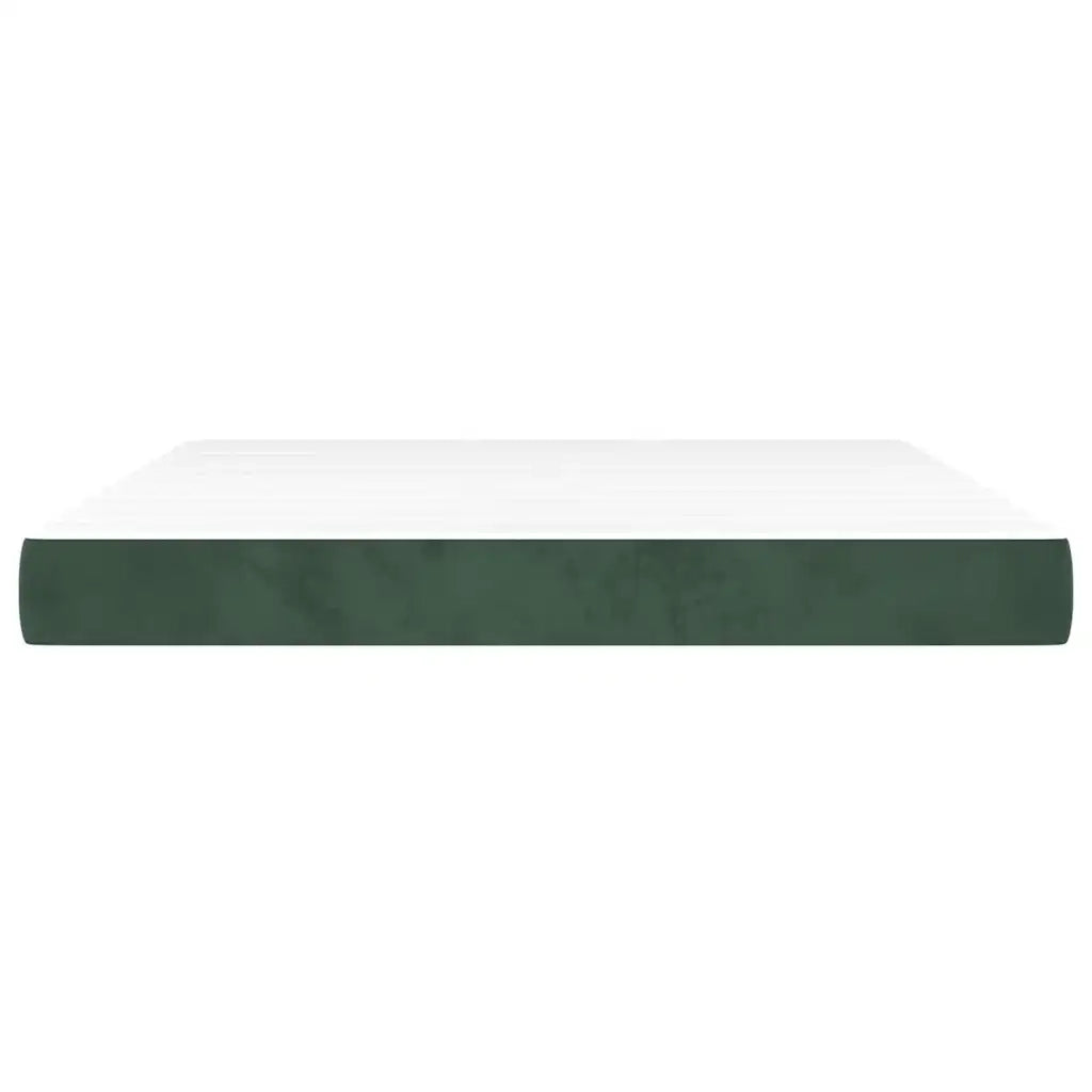 Materasso a Molle-Materasso per letto Verde Scuro 160x210x20 cm in Velluto