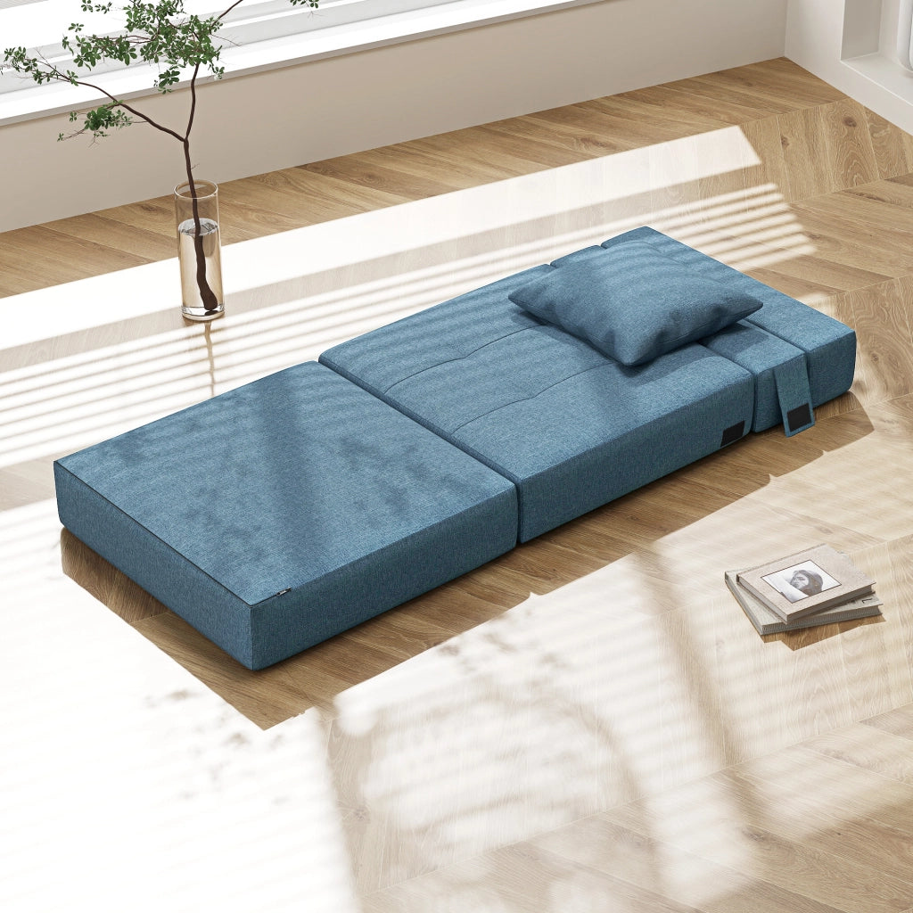 Poltrona letto ¨C zephmum ¨C tessuto blu scuro con cuscino