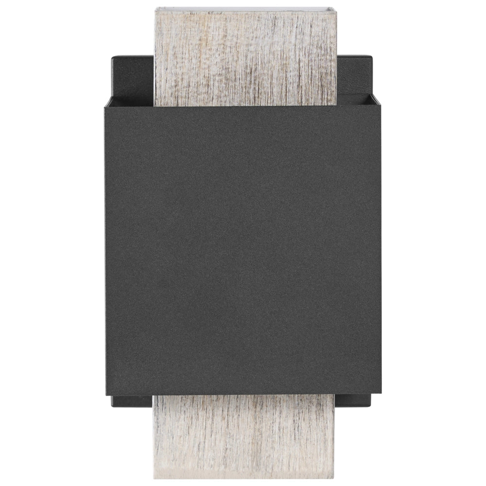 Lampada da parete da esterno a LED in metallo per porta d'ingresso e portico nero stile tradizionale