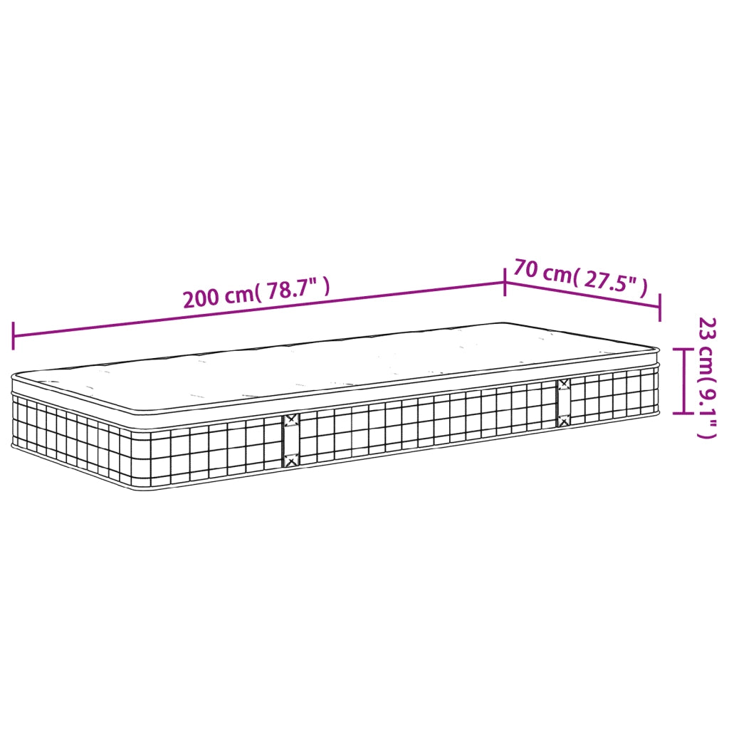 Materasso a Molle Bonnel Medio 70x200 cm 372952