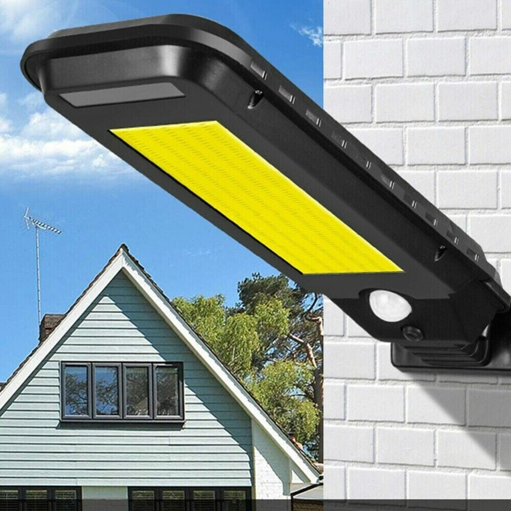 Trade Shop - Faro Lampione Stradale Pannello Solare Fotovoltaico Sensore 10 Watt Cob Tx-9328 -