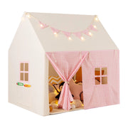 Tenda da gioco per bambini con tappetino imbottito 2 finestre traspiranti e 2 tasche, Casetta tenda da gioco Rosa-Tende e Casette per bambini