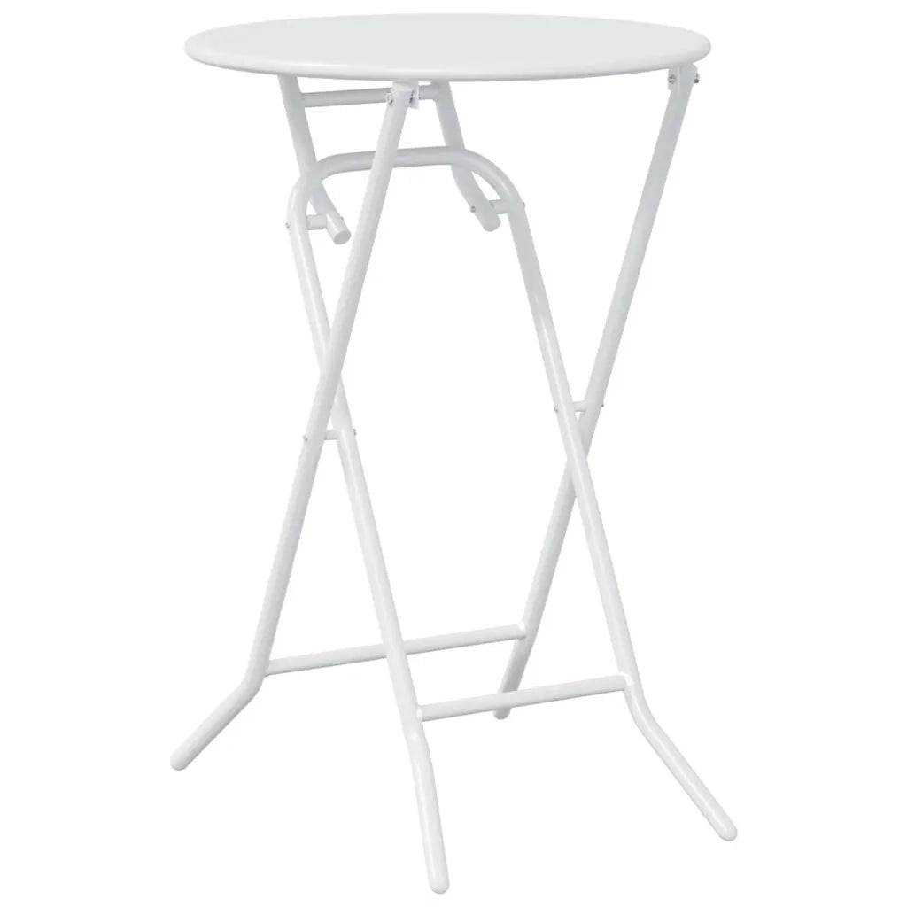 Set Bistro da Giardino 3 pz | Set Salotto da Giardino Bianco Acciaio