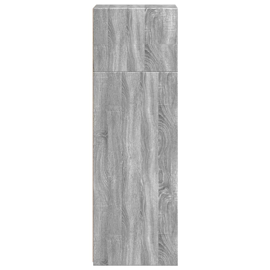 Buffet credenza cassettiera armadio mobile contenitore organizer cucina soggiorno salotto rovere Sonoma alto 40 x 41 x 124 cm legno ingegnerizzato grigio 02_0035360