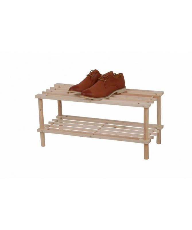 Set di 16 SCARPIERE JOY 2 RIPIANI LEGNO NAT. KUN 63X26,5X29,5 cm