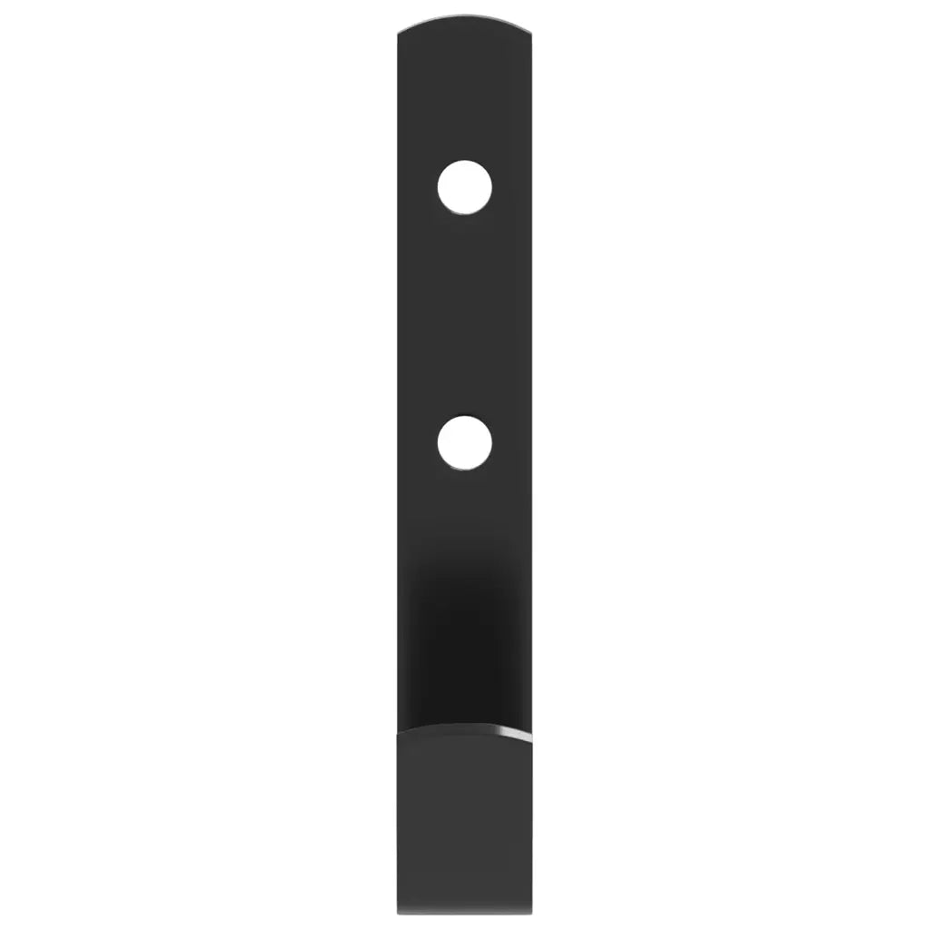 Ganci a Parete a Forma di J 12 pz Neri in Acciaio 172460