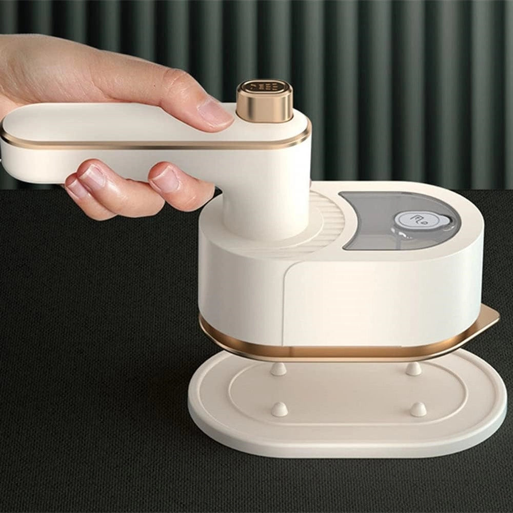 Trade Shop - Mini Ferro Da Stiro Elettrico Portatile Pieghevole Stiratura A Secco Vapore Per Viaggi -