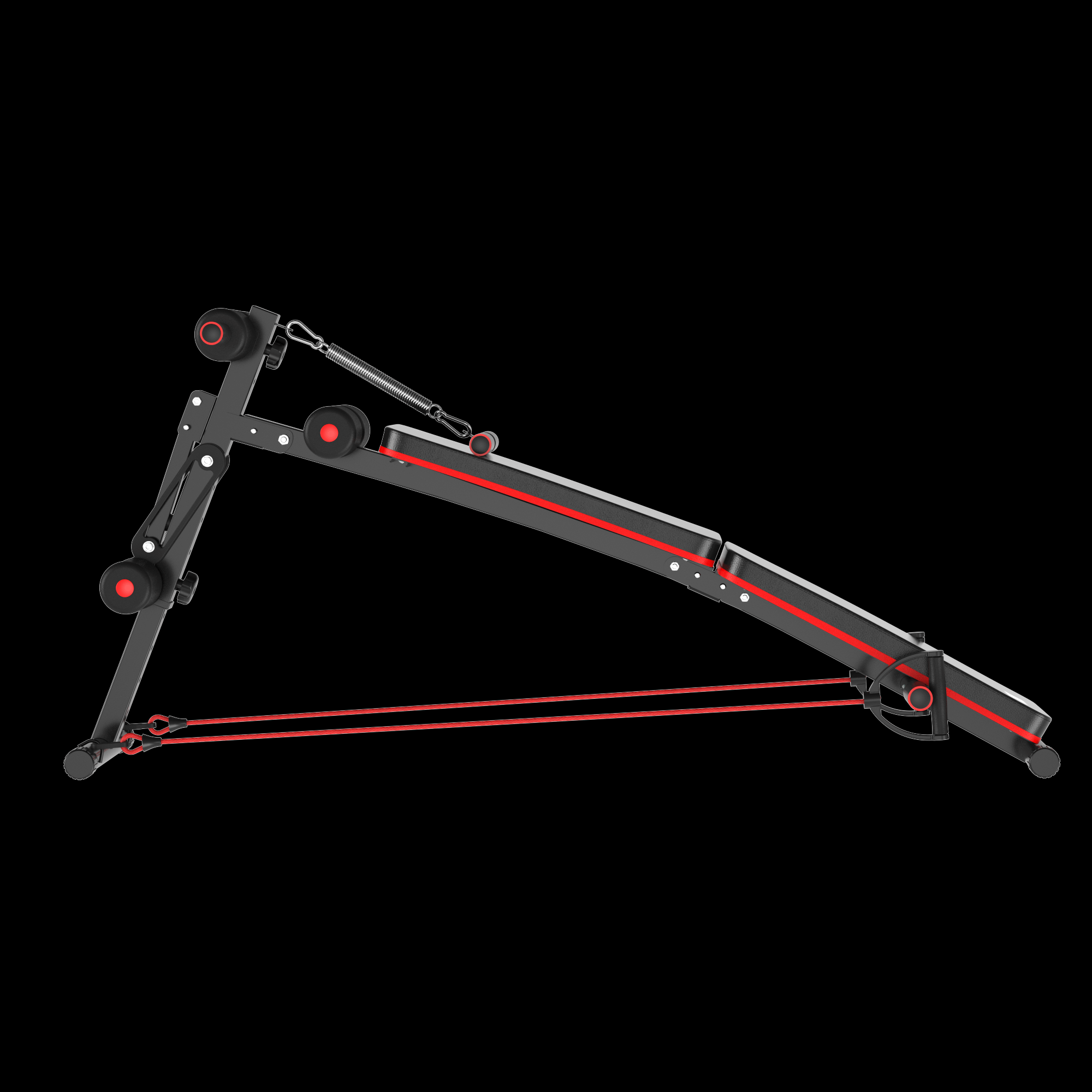 Panca Fitness per Addominali Inclinata Multifunzione Regolabile