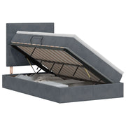 Letto con contenitore e materasso Grigio Scuro 120 x 200 cm 3459682