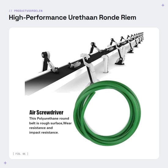 Raccordo a cinghia in poliuretano alta resistenza - Cinghia per lettore di vinile - Installazione facile - Lunga durata - Multifunzionale - 10 mm