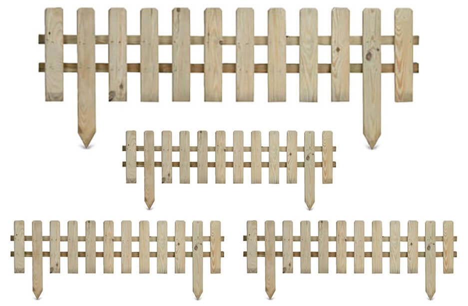 Recinzione Bassa 4 Pezzi 30x120 cm in Legno Impregnato