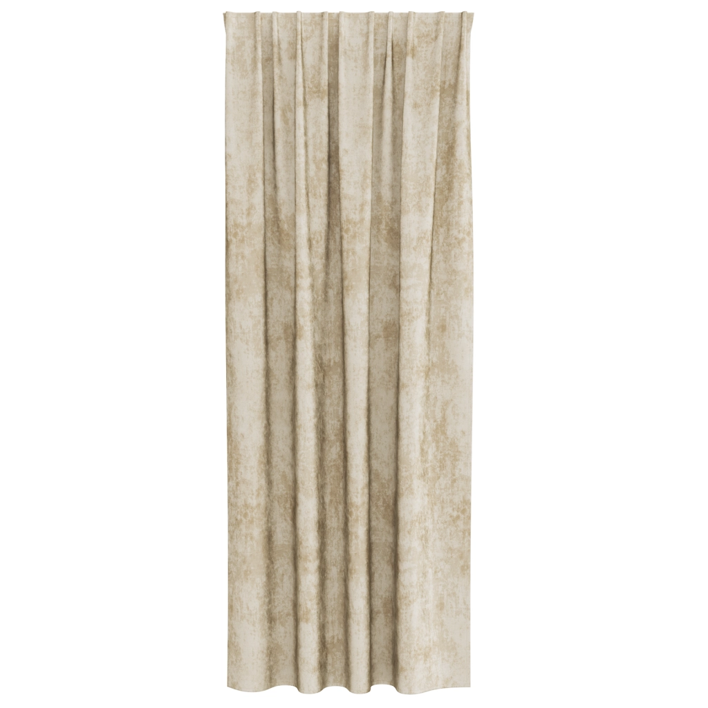 Tende in velluto 2 pz con occhielli panna 260x140 cm