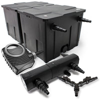 Set Filtro laghetto 60.000l Chiarificatore 18W Pompa NEO10000 80W