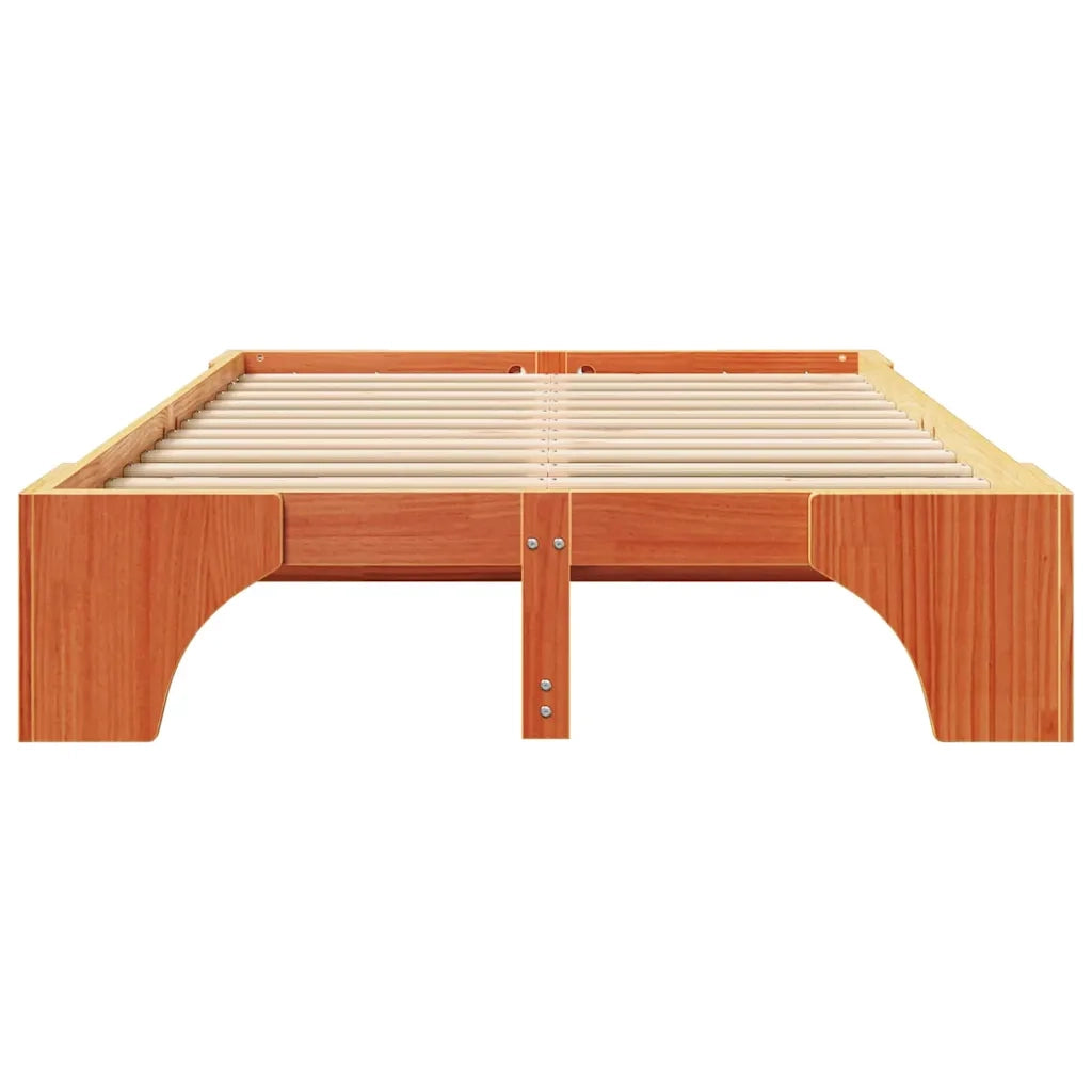 Struttura del letto Marrone cerato 120 x 190 cm Pino massello 872958