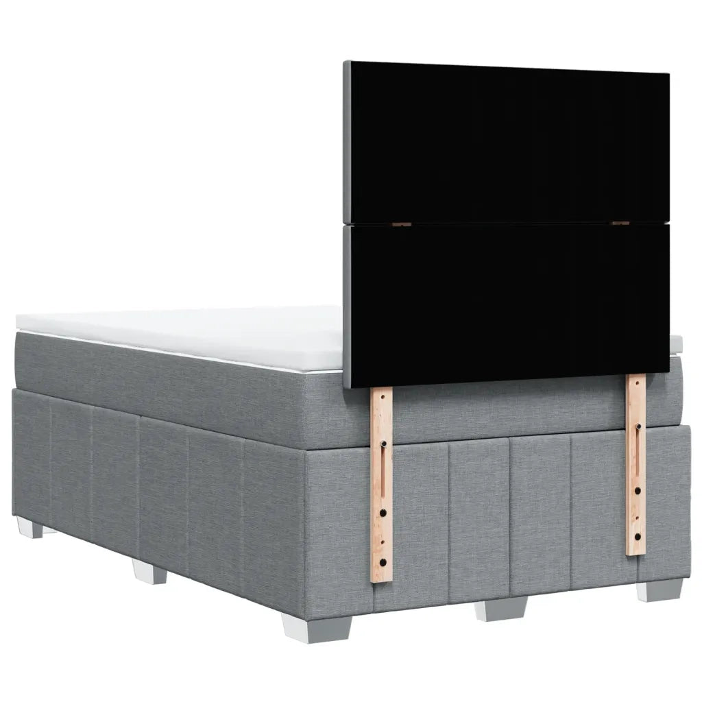 Giroletto a Molle con Materasso Grigio Chiaro 120x200cm Tessuto 3291628
