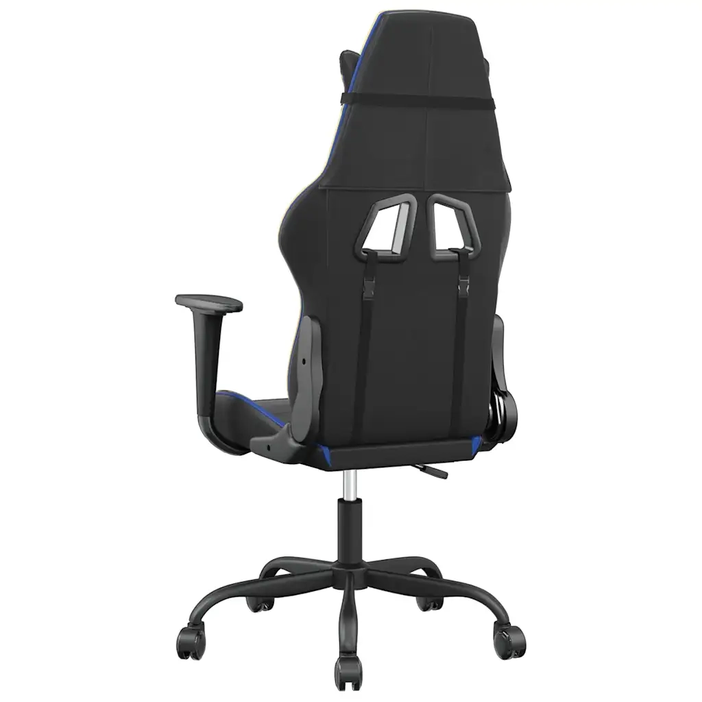 vidaXL Sedia da Gaming Nera e Blu in Similpelle