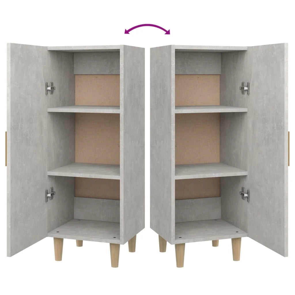Buffet credenza cassettiera mobiletto mobile contenitore organizer per cucina soggiorno salotto 34,5 x 34 x 90 cm legno ingegnerizzato grigio 02_0031898