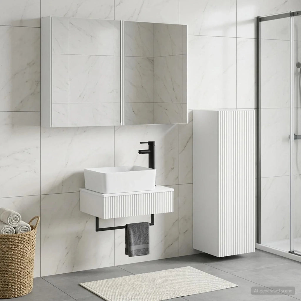 Set di mobili per il bagno 4 pz Bianco 3407399