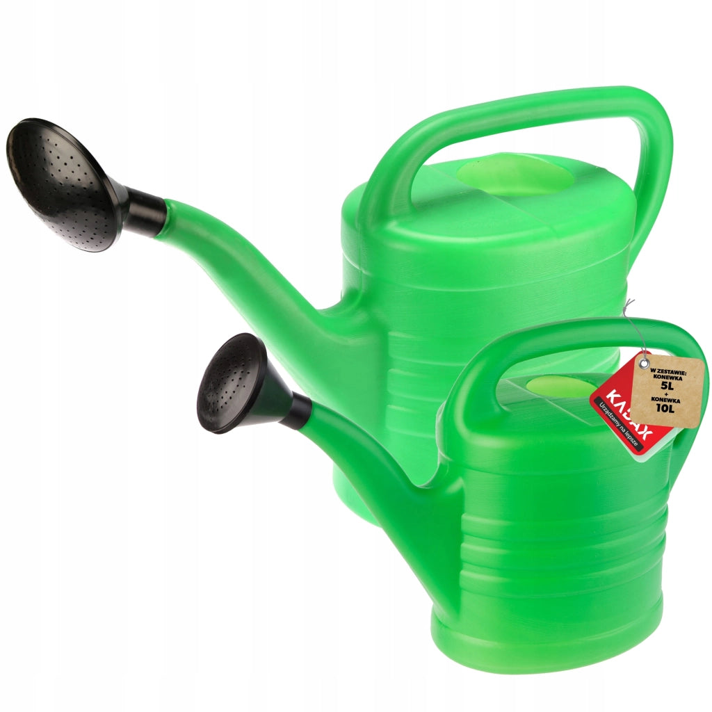 Annaffiatoio da giardino KADAX per uso domestico, ideale per innaffiare fiori. Set di annaffiatoi grandi da 5 + 10 litri.