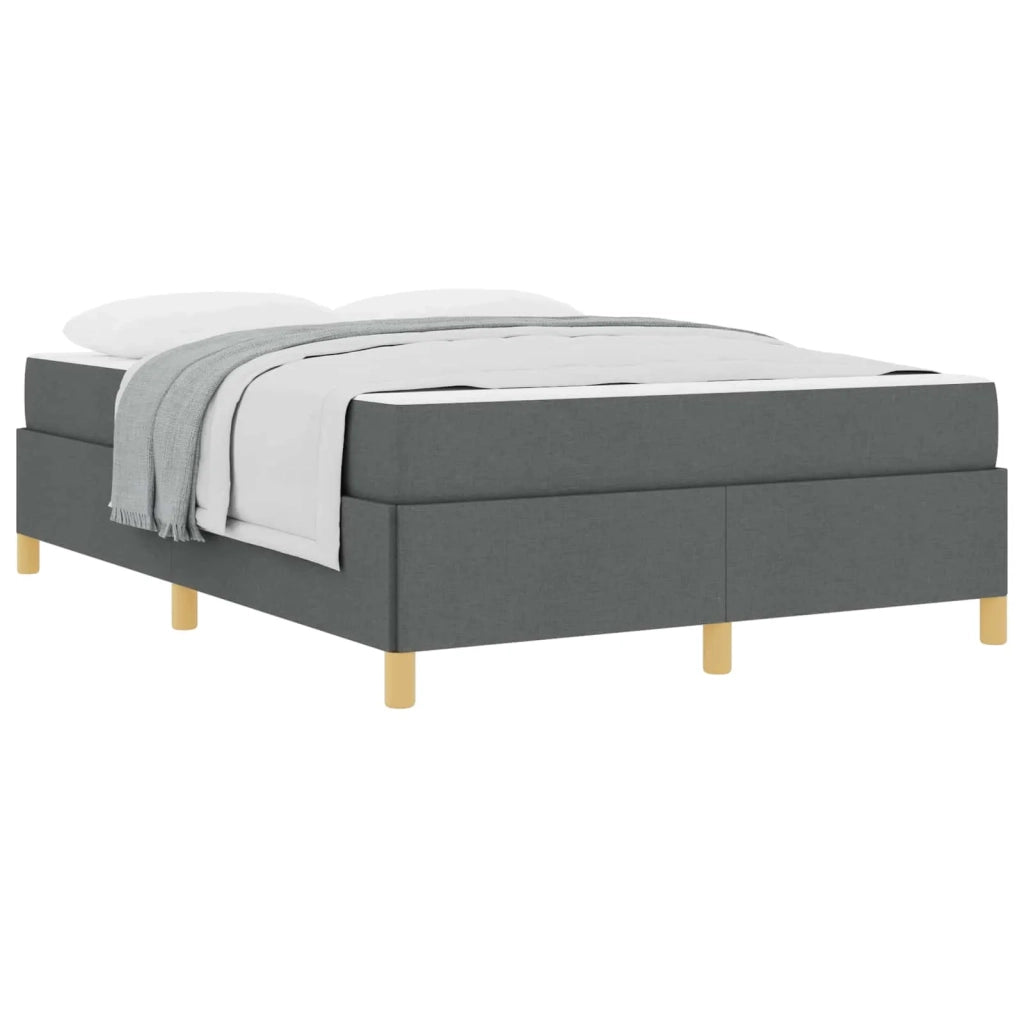 Struttura del letto Grigio scuro 160 x 200 cm Tessuto