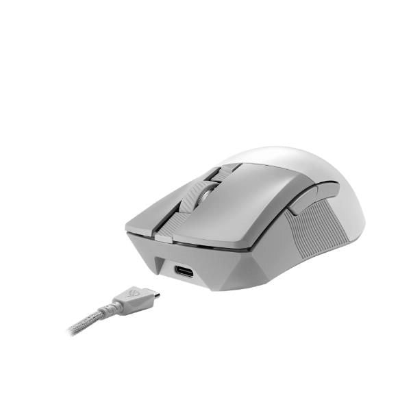Asus rog gladius iii wireless aimpoint white mouse gaming mano destra rf wireless + bluetooth + usb type-a ottico 36000 dpi - 90MP02Y0-BMUA10