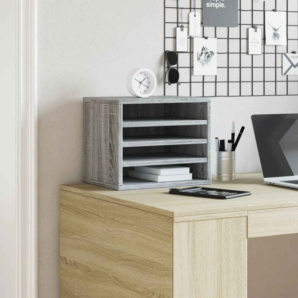 Organizer Scrivania Grigio Sonoma 36x26x29,5 Legno Multistrato CFW6118411