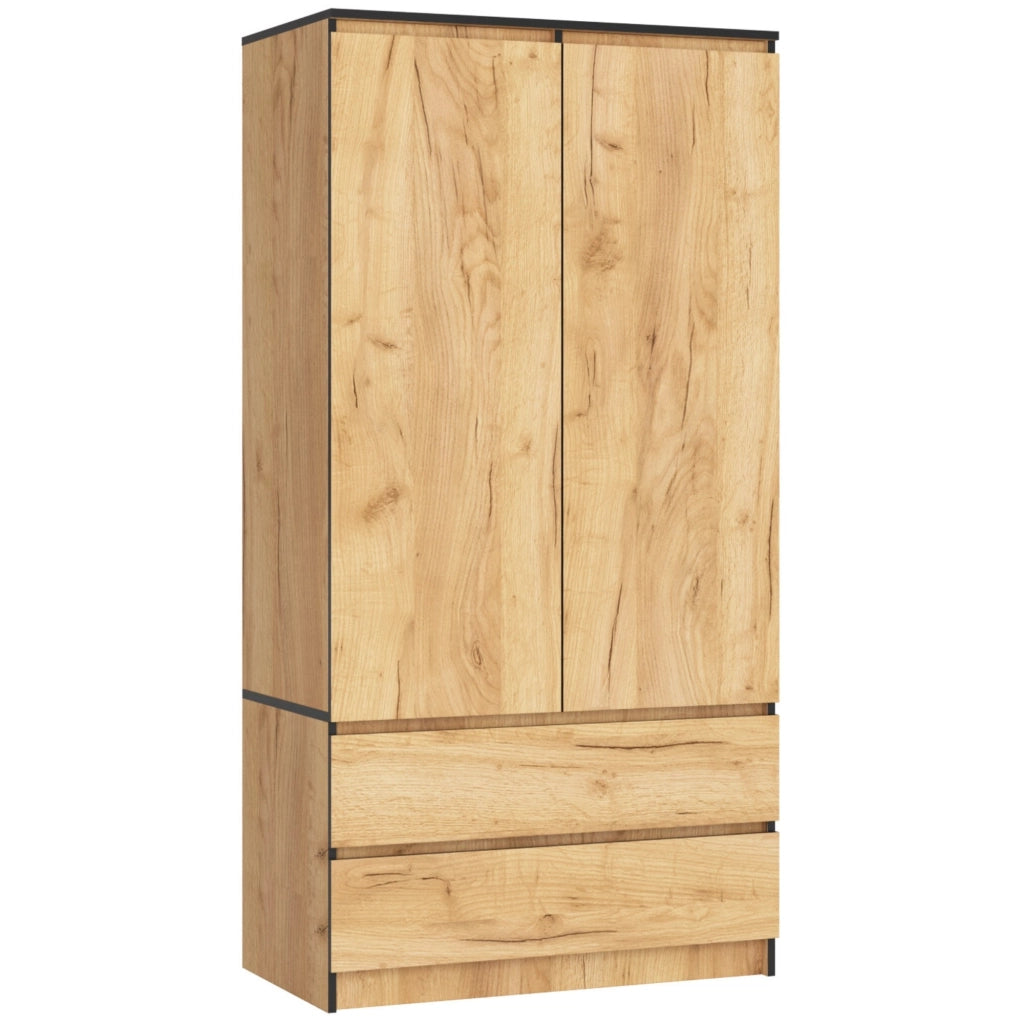 Armadio AKORD S90 Quercia Craft 90 cm 2 ante 2 cassetti 90x51x180 cm